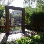 Rustic Corten Steel Rain Curtain Water Feature Metal Garden Ornament