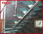 Steel Cable Stair VK73SC Treed Glass Handrail 304 Stainless Steel Aluminum