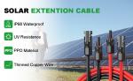 DC 10AWG PV Photovoltaic Solar Cable With Waterproof Connectors
