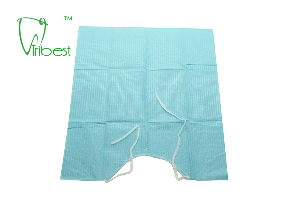 2 Ply Paper 1 Ply Poly Disposable Dental Bibs Dental Protective Wear With Tie