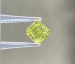 HPHT Lab Grown Yellow Diamonds Asscher Fancy Diamond Certified Loose Diamond