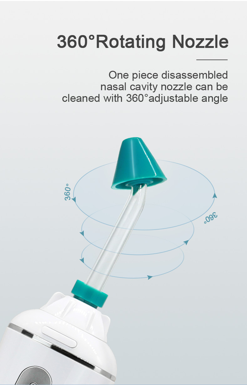 Waterproof Handheld Electric Nasal Irrigator Rinse 350ml 1800mAh