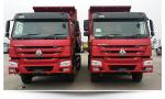Sinotruk Heavy Duty 6 Wheel Dump Truck Horsepower 251-350hp Red Color