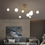 Postmodern glass chandelier Nordic led ceiling chandelier creative magic bean
