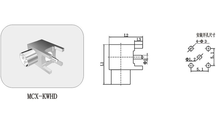 Top Grade MCX RF Connector Female Right Angle PCB Mount RF Connector
