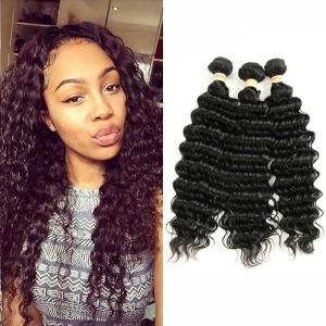 Quality No Smell 8A Peruvian Human Hair Weave Deep Wave Soft Curly Weave Hair wholesale