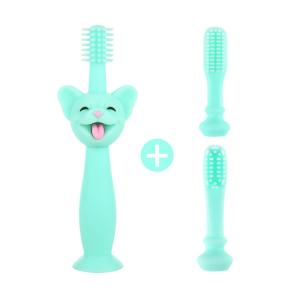 Quality Silicone Infant Teething Toys Toothbrush Food Grade Pig Head Shape wholesale