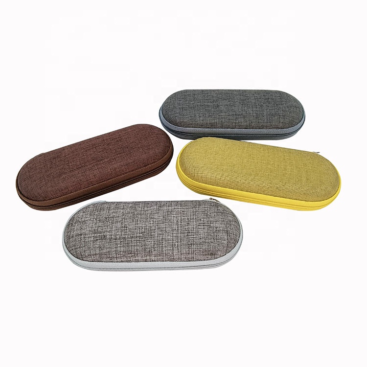 Fashionable PU Leather Sunglasses Case Custom Logo EVA Sunglasses Case