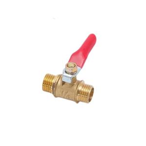Quality Round Pipe C10200 Brass Ball Valve Air Pneumatic Hose Barb Inline Fitting Coupling Male Thread for Water Oil Gas Fuel wholesale
