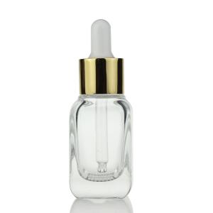 Quality Small Serum Glass Bottle 20ML Clear Dropper Mini Containers wholesale