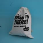 Durable Drawstring 34x45cm Cotton Storage Bag