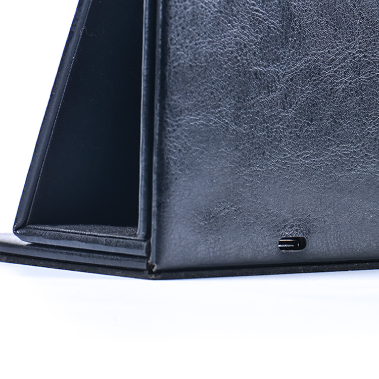Luxury Creative Pu Leather Multifunctional Wireless Charging Pen Holder For Desk