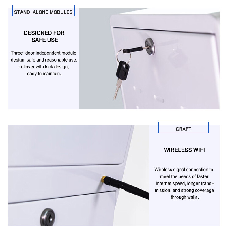 Desktop Supermarket Self Service Payment Kiosk With Binocular Camera And Resilient Sheet Metal Shell