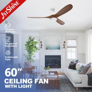 Quality 1stshine Hotel Decorative LED Ceiling Fan with Dimmable Lighting and Wood Blades wholesale