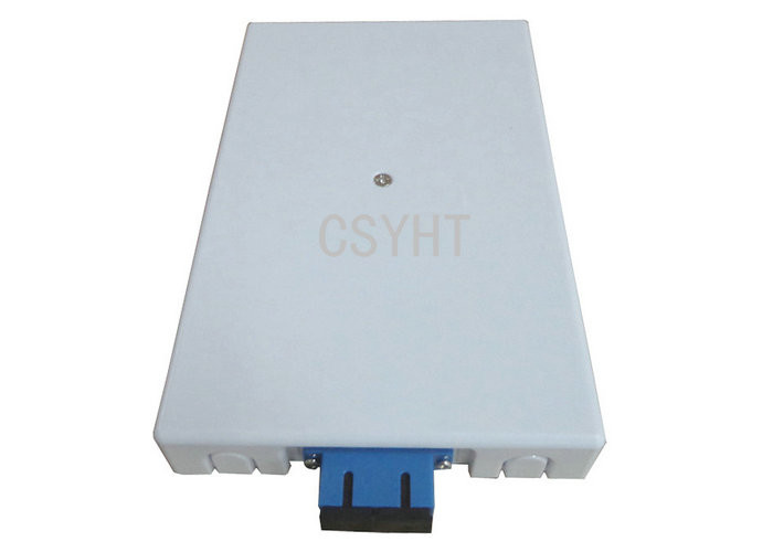 Indoor Wall Mounted FTTH Fiber Optic Terminal Box 2 Core Mini Abs Material White Color