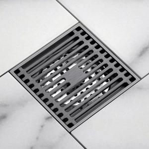 Quality Modern Brass Bathroom Shower Drain , Square Floor Drain With Sink Hygienic Cover Pad wholesale