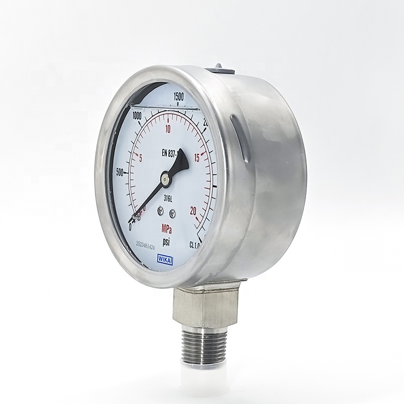 Wika Bourdon Tube Pressure Gauge SS316 232.50 Pressure Gauge 0-1000 Psi OBM Support