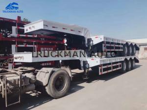 Quality 60 Ton Low Bed Semi Trailer With 12.00r20 Tire For Long Haul Freight Transport wholesale
