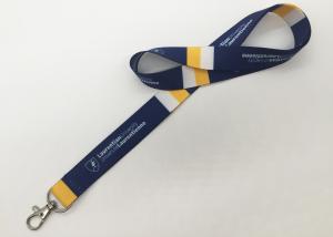 Quality Dark blue stylish 20 mm Customized Sublimation Lanyards for exhibitions wholesale