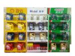 Custom shelving supermarket Car Accessories Display Rack Green Yellow White