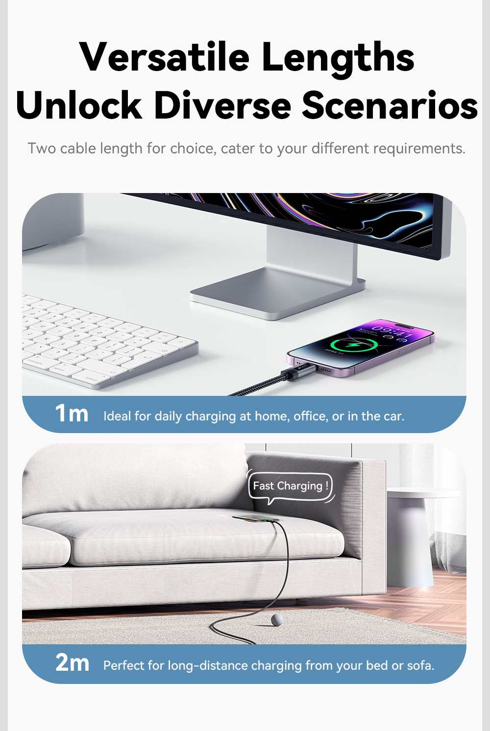ESSAGER ES-X64 Series 29W USB-C to Lighting Charging Cord Data Cable