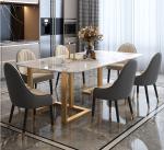 Marble Top Hotel Dining Table Fireproof