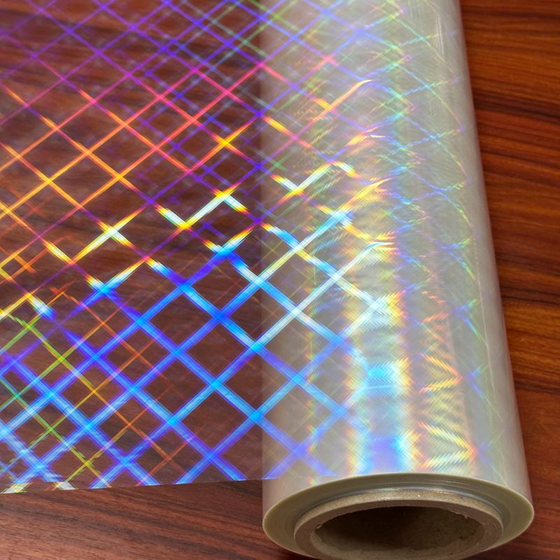 Sample A4 Size Transparent Holographic BOPP Film For Cold Lamination