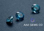 Certified Blue Round Moissanite 1ct 6.5mm International VVS1