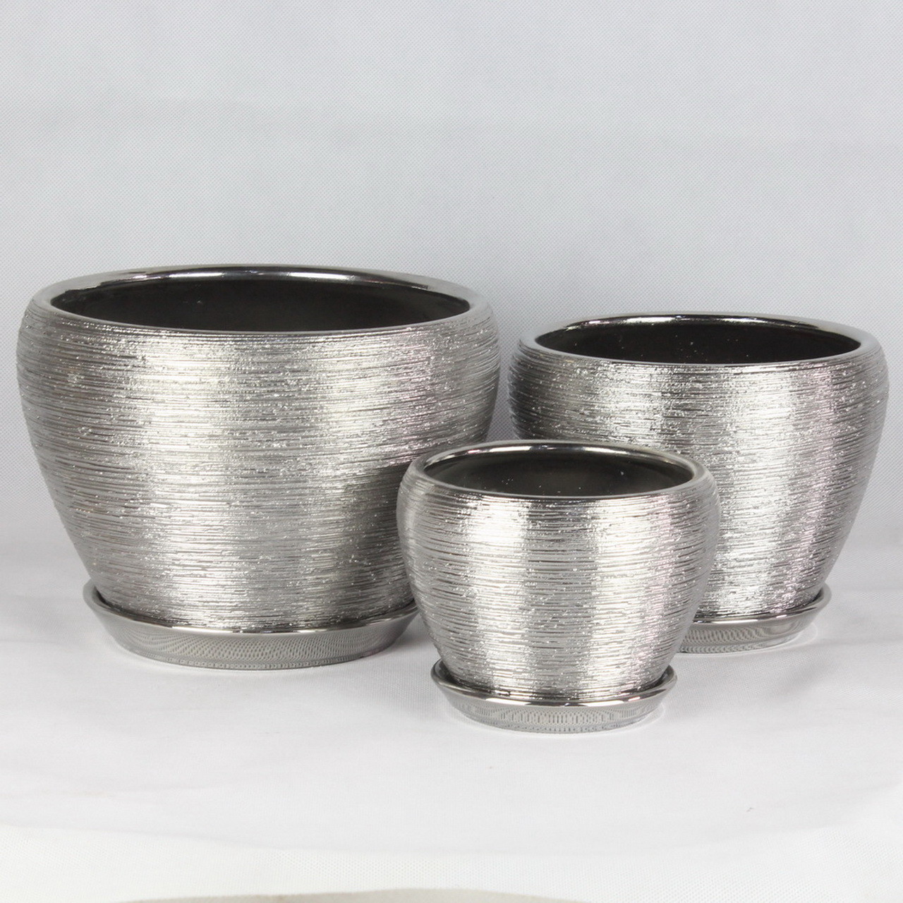 Customized Round Ceramic Pots Wide Selection Drainage Included