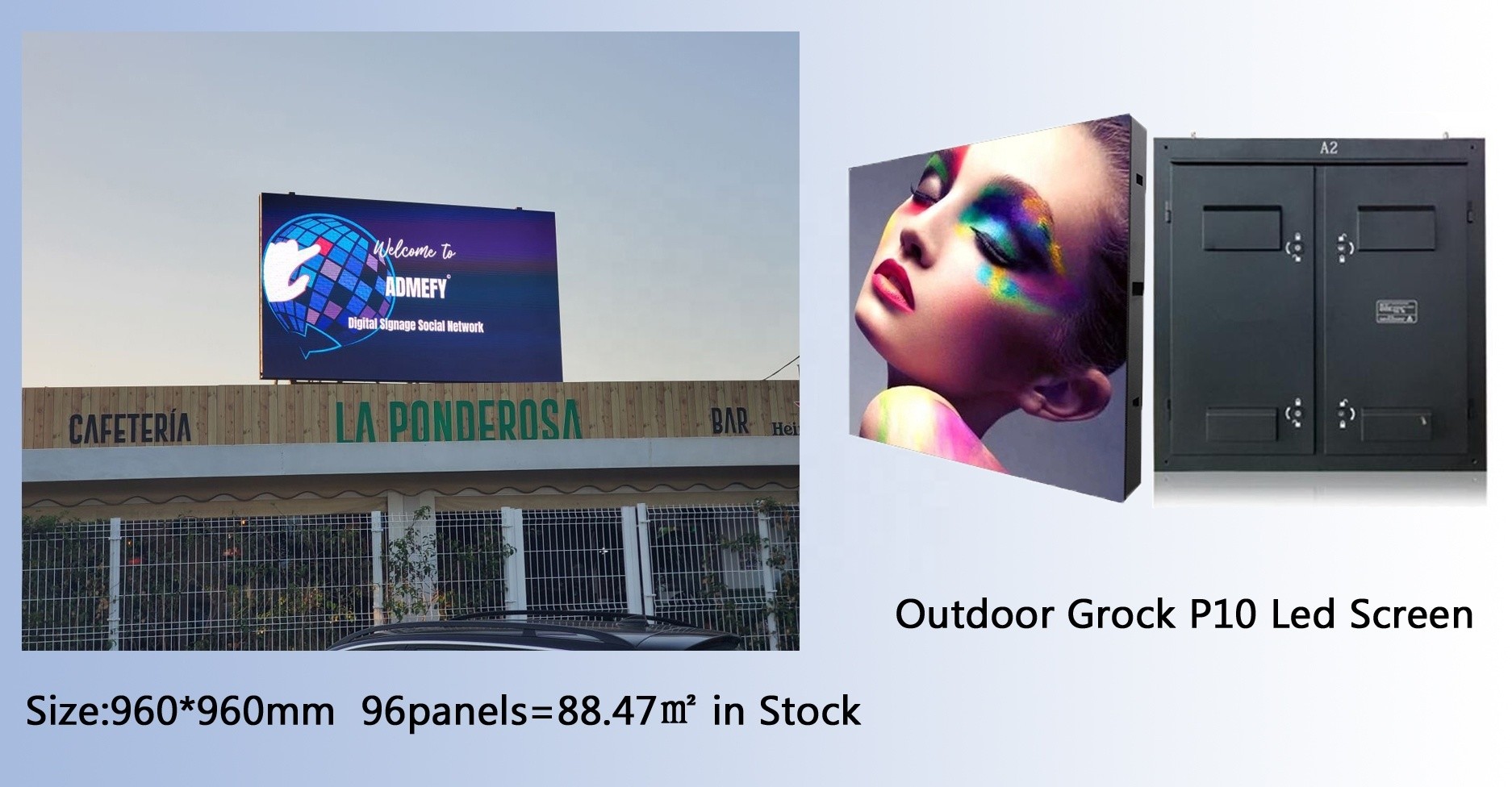 Grock P6/P8/P10 Outdoor LED Display Billboard High Resolution Water Proof and IP65 Protection Level