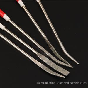 Quality Polishing Electroplated Diamond Tools , Bended Diamond Needle File Set wholesale