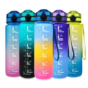 Quality Dust Proof Lid Sport Outdoor Drink Water Bottle Gradient Color Design wholesale