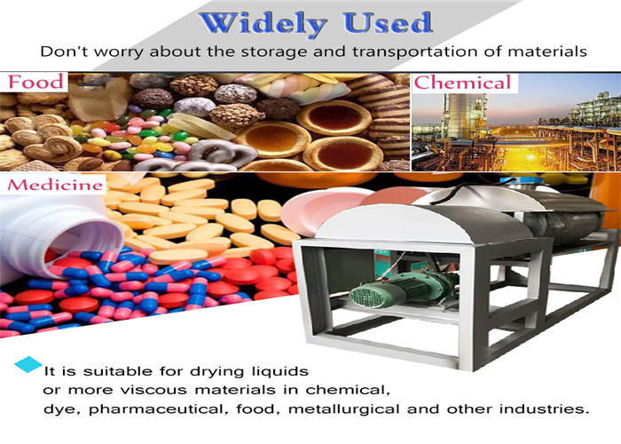220v 380v 1.1-8.6Kw Scraper Drum Drying Machine For Thick Sludge Sawdust Liquid Food