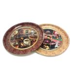 premium round serving tin trays