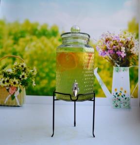 Quality glass juice / beverage dispensers with rack wholesale
