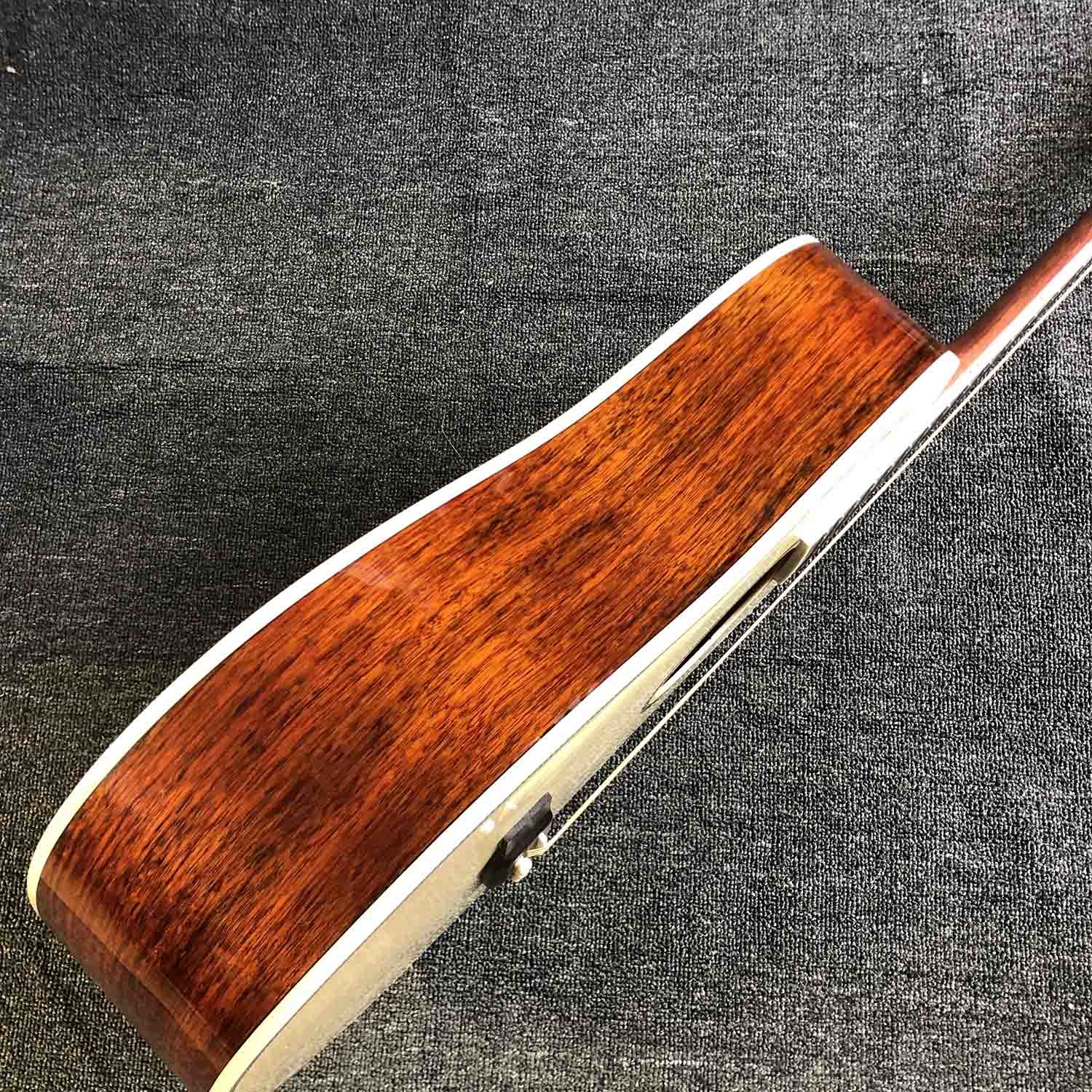 Custom AAAAA All Solid Wood Spruce 41 Inch Herringbone Binding Acoustic Guitar