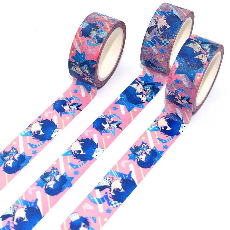 Cute Single Sid Adhesive Self Masking Decorative Washi Tape For Scrapbook