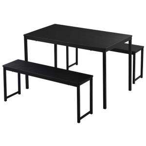 Quality Black 47.3&quot; Length 3 Piece Dining Room Sets With Bench Space Saving wholesale