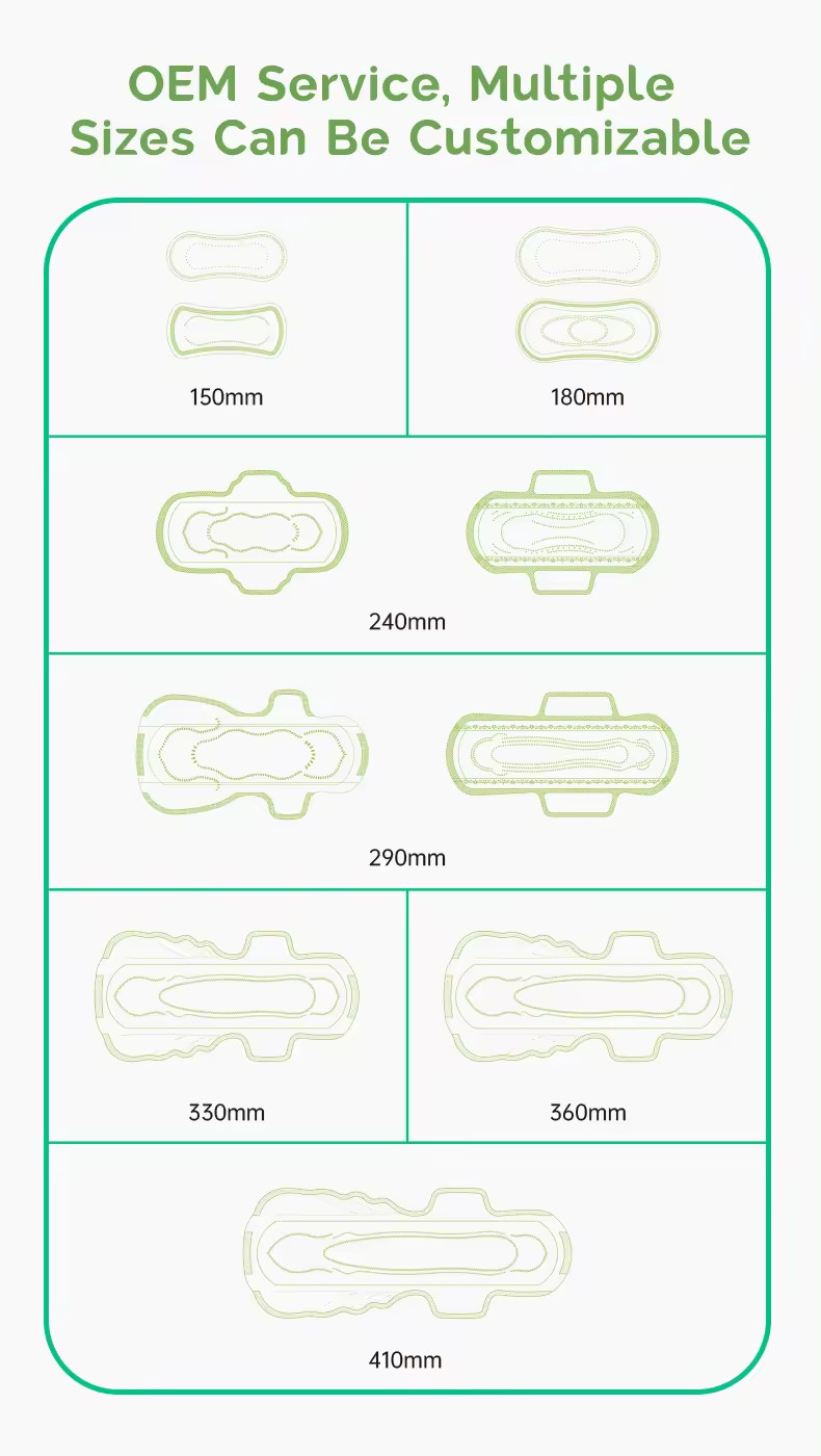 Women Disposable Ultra Long High Absorbency Sanitary Napkins For Overnight With Cheap Price