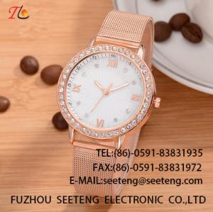 Quality Wholesale Alloy Strap Alloy Round Case Ladies Quartz Watches With a Lots Diamonds delicate fashion watch wholesale