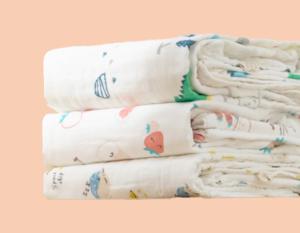 Quality Four Layer Vivid Picture Patterned Cotton Gauze Fabric Health 40S wholesale