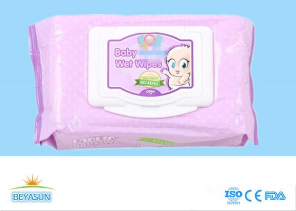 Plain Nonwoven Baby Wet Wipes Skin Care , Natural Organic Baby Wipes No