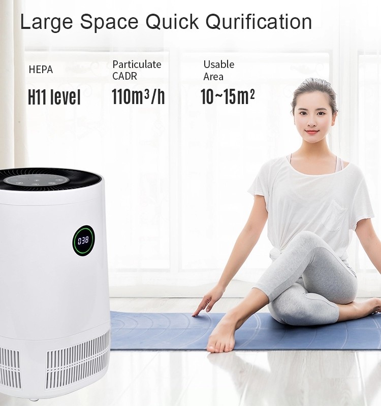 Remote Control Charcoal Central Hepa Air Purifier 110M3/H 15w