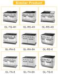 GL-RS-6 Restaurant Gas Cooking Equipment Stainless Steel Kitchen Appliance With