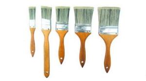 Quality Hollow Polyester Filament Flat Bristle Paint Brush For House Wood Handle wholesale
