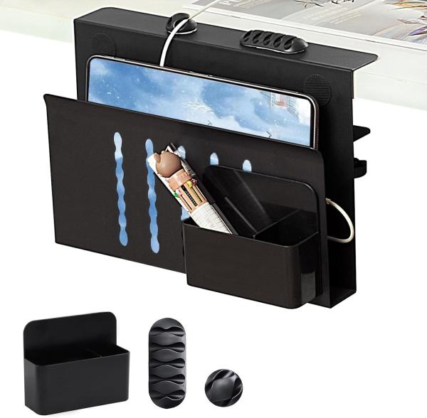 Steel Hanging Desk Organizer and Cable Management Tray Perfect for Desk Side