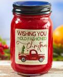Colorful Soy Wax Wood Wick Scented Jar Candle Clear Glass Candle Jars With Metal