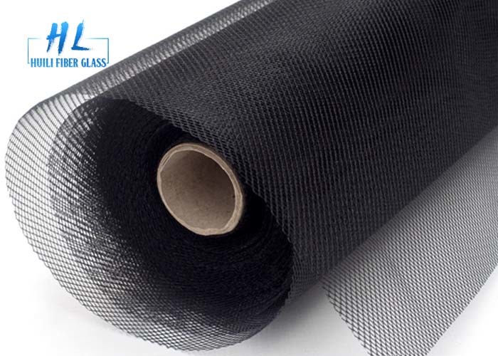 Easy To Clean Fiberglass Insect Screen Black And Grey Color Used For Buildings