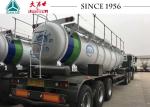 V Shaped Acid Tanker Trailer Large Safety Factor For Cross Border Transport