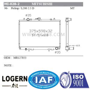 Quality N96- Pickup/L200 2.5 D MITSUBISHI Car Radiator Cross Flow OEM MR127853 wholesale
